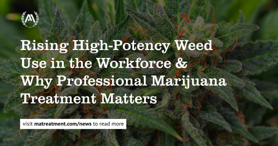 Rising High-Potency Weed Use in the Workforce: Why Professional Marijuana Treatment Matters blog title